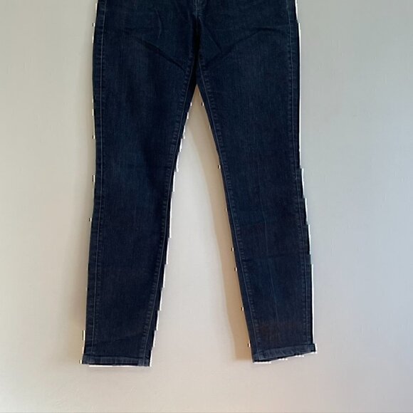 ANN TAYLOR LOFT Modern Skinny Jeans Dark Wash Zip Fly Full Length sz 4 / 27 W27 - Picture 5 of 12